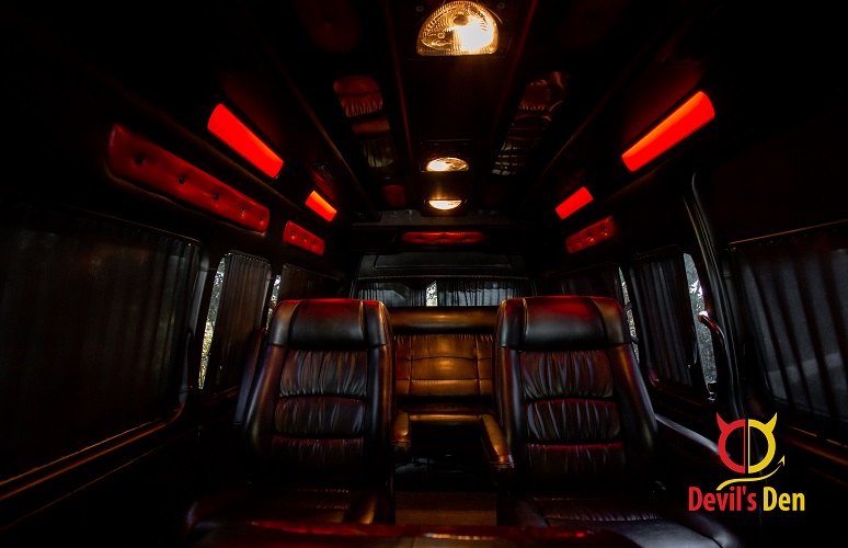 Bus with lights on - Full Service transportation service